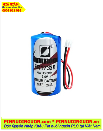 Pin Sunmoon ER17335, Pin nuôi nguồn Sunmoon ER17335 lithium 3.6v 2/3A 2100mAh (17mmx33.5mm) chính hãng 